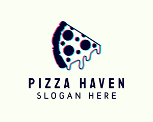 Pizzeria - Glitch Pizza Restaurant logo design