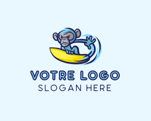 Water Surfing Monkey  Logo