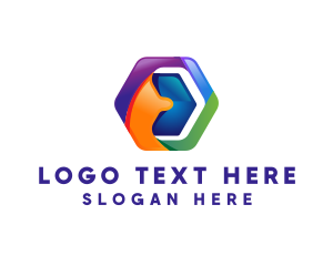Provider - Abstract 3D Tech Hexagon logo design