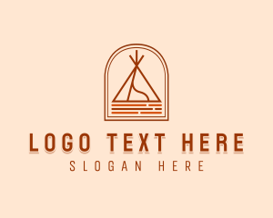 Camper - Camping Tent Site logo design