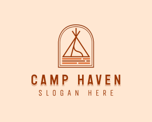 Camping Tent Site logo design