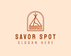 Camping Tent Site logo design