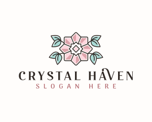 Floral Gem Crystal logo design