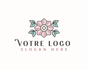 Leaves - Floral Gem Crystal logo design