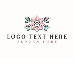 Leaf - Floral Gem Crystal logo design