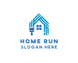 Brush Home Painting logo design