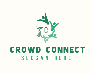 Crowd - Green People Crowd logo design