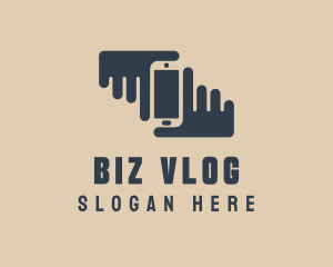 Hands Mobile Vlog logo design