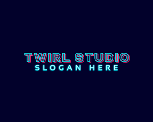 Neon Glitch Studio logo design