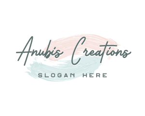 Artistic Watercolor Brushstroke logo design