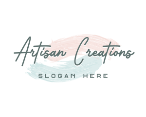 Artistic Watercolor Brushstroke logo design