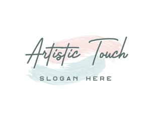 Artistic Watercolor Brushstroke logo design