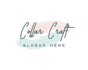 Artistic Watercolor Brushstroke logo design