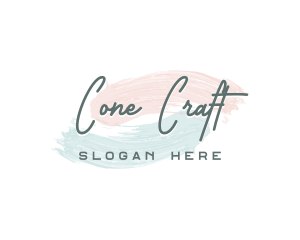 Artistic Watercolor Brushstroke logo design