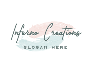 Artistic Watercolor Brushstroke logo design