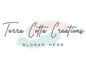 Artistic Watercolor Brushstroke logo design