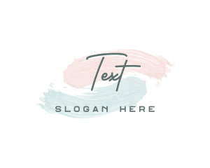 Artistic Watercolor Brushstroke logo design