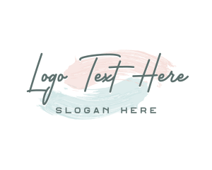 Artistic Watercolor Brushstroke Logo