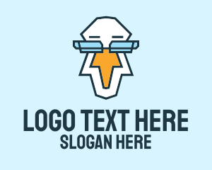 Stork - Eyeglasses Pelican Avatar logo design