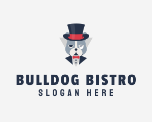 Bulldog - Hat Bulldog Butler logo design