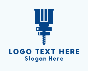 Blue - Industrial Drill Tool logo design