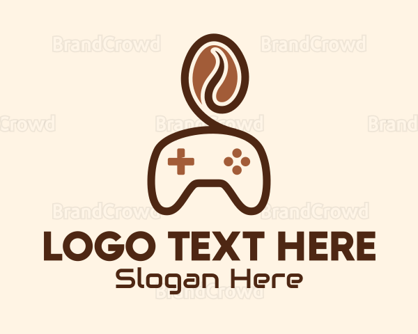 Game Controller Coffee Bean Logo
