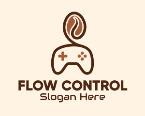 Game Controller Coffee Bean logo design