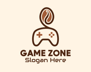 Game Controller Coffee Bean logo design