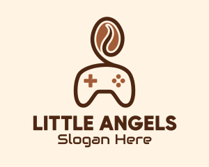 Coffee Shop - Game Controller Coffee Bean logo design