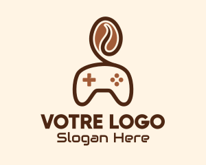 Controller - Game Controller Coffee Bean logo design