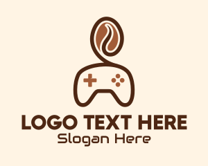 Esports - Game Controller Coffee Bean logo design