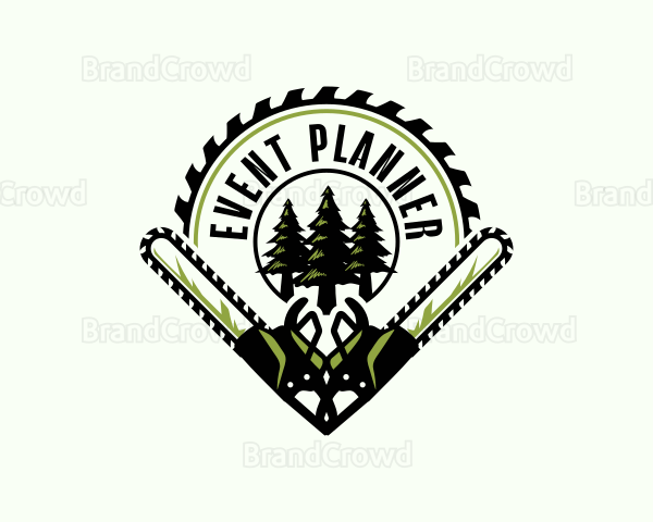 Chainsaw Lumberjack Woodwork Logo