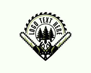 Trunk - Chainsaw Lumberjack Woodwork logo design