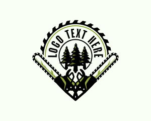 Chainsaw - Chainsaw Lumberjack Woodwork logo design