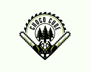 Chainsaw Lumberjack Woodwork Logo