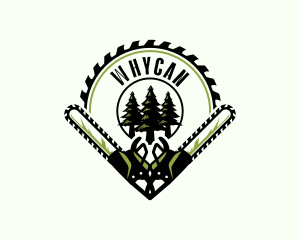 Chainsaw Lumberjack Woodwork Logo