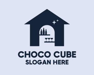 Cup - Blue Wine Clubhouse logo design
