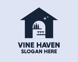 Blue Wine Clubhouse logo design