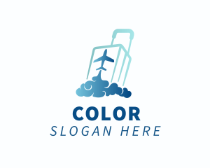 Tourism - Flying Airplane Luggage logo design