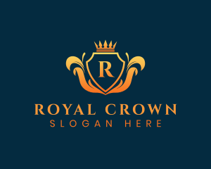  Crown Shield Crest  logo design