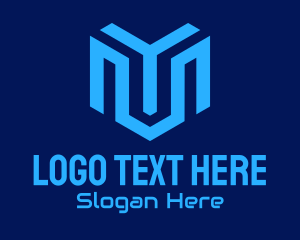 Blue Tech Company logo design