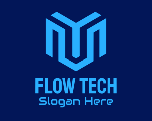 Blue Tech Company logo design