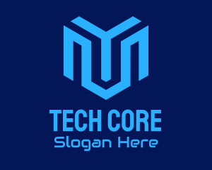 Blue Tech Company logo design