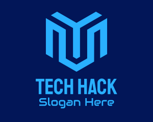 Blue Tech Company logo design