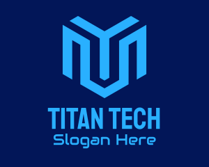 Blue Tech Company logo design