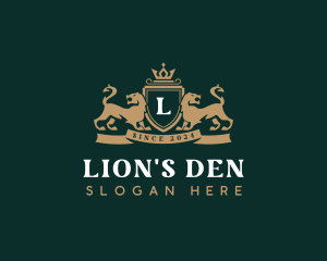 Lion Royal Shield logo design