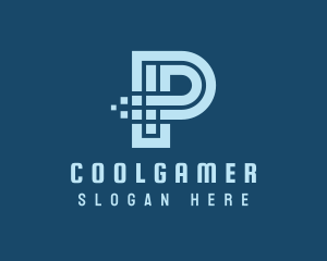 Programming - Pixelated Tech Letter P logo design