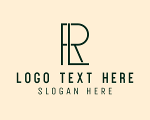 Monogram - Modern Business Letter RL logo design
