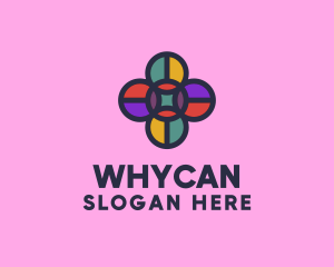 Polygonal Flower Mosaic Logo