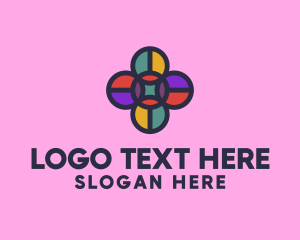 Polygonal Flower Mosaic Logo